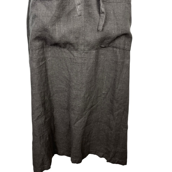 NWT Artemesia Apron Dress 100% Linen Apron Dress Granite Gray One Size Homestead - Picture 6 of 13